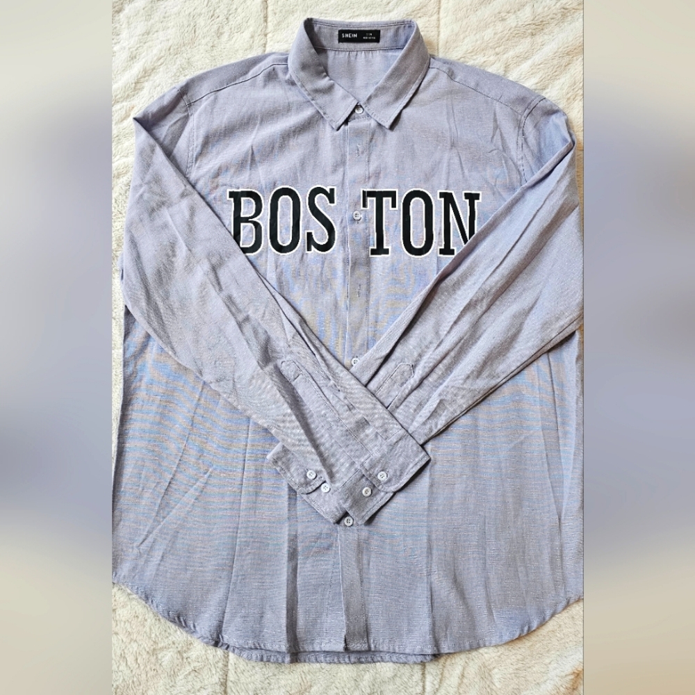 NWOT Mens Boston Button-Up Shein XL